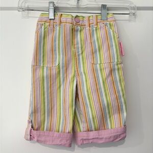 Vintage 2005 Care Bears Pastel Rainbow Vertical Stripe Straight Leg Pant